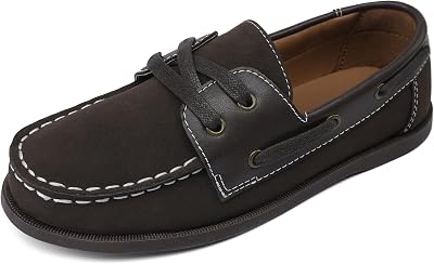 HOMEHOT Boys Dress Shoes Slip on Boys Loafers Causal Lace up ToddlerLittle KidBig Kid
