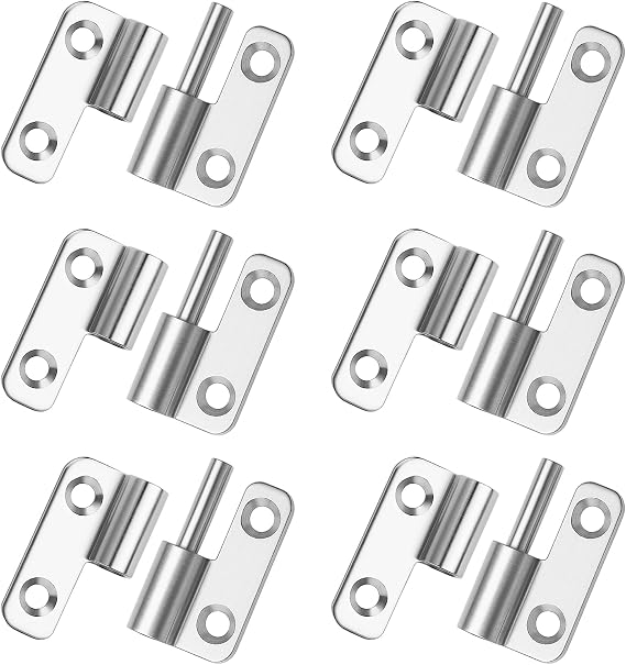 Lift Off Door Hinges 6pcs Detachable Small Slip Joint Flag Hinge for Wood