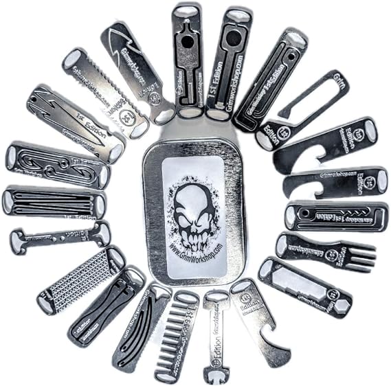 Grim Workshop Ultimate EDC Micro Tool Bundle (21 Tools) - Keychain EDC