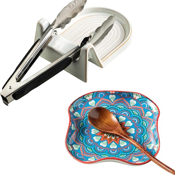 Ceramic Spoon Rest+Spoon Rest