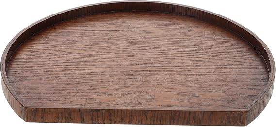Wooden Serving Tray Rustic Cup Serving Tray for Snacks Dessert Platter Kitchen Table Decor Smooth Polished Wood for Home Entertaining Dining