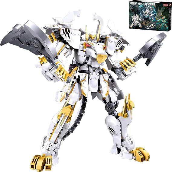 CSNRHG Samurai Robot with Double Axe Head - Building Blocks - Mythical Birthday - For Children Aged 8 and Up - 679 Pieces