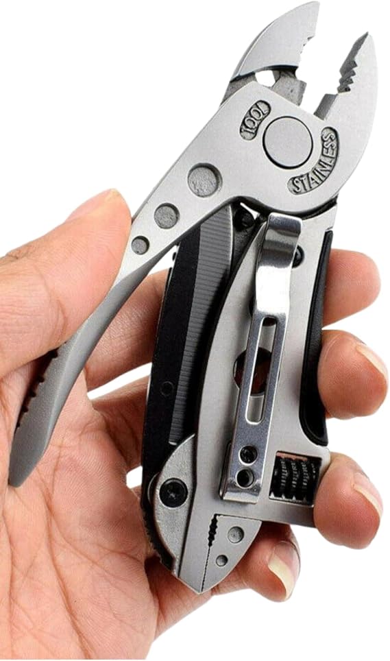 Multi-Purpose Stainless Steel Pliers and Wrench Multitool Combination Multi-Function Folding Tool