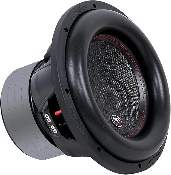 Audiopipe 12" Quad Stack Composite Cone Subwoofer (TXX-BDC4-12D2), Superior Performance, 2200W Max Power, 3" BASV Dual Voice Coil, Aluminum Basket, Multi-Connect Terminals, Dual 2 Ohms