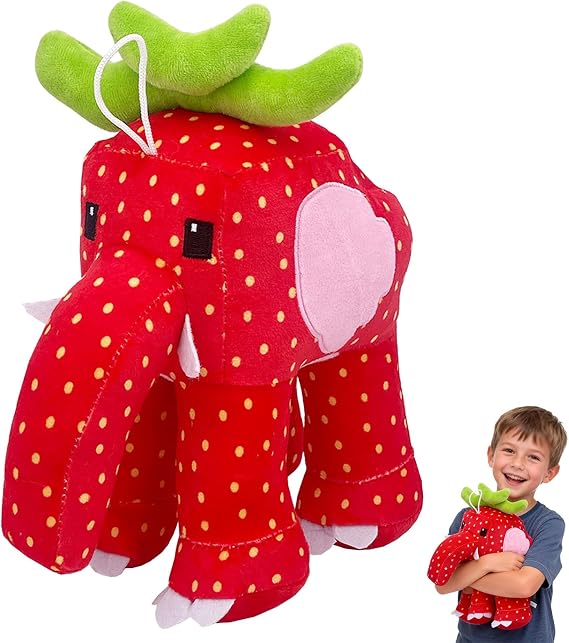 Brainrot Plush, Cute Italian Brainrot Toys, Strawberry Elephant Plushs, Stuffed Animals Pillow Doll Cute Toys Gifts for Fans Girls Boys Birthday Present, Home Decor and Collection
