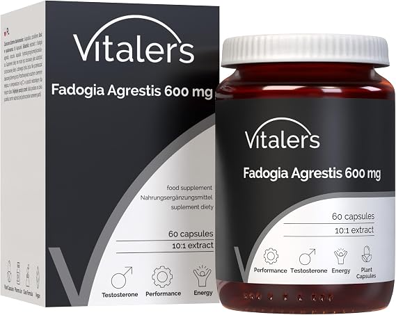 Vitaler's Fadogia Agrestis 600 mg - 60 Capsules, Vegan, 2 Months of Supplementation, No Preservatives, Pure Composition