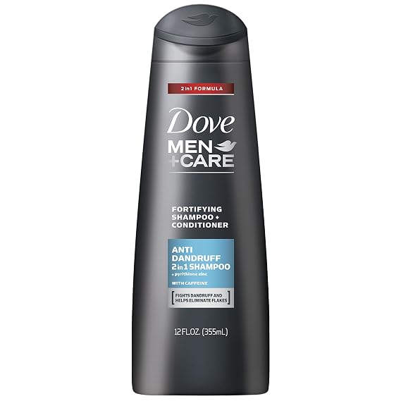 Dove Men+Care 2 in 1 Shampoo and Conditioner, Anti Dandruff, 12 oz