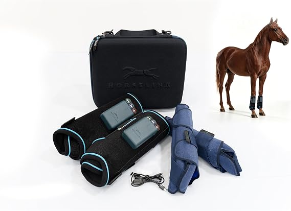 horselink tech Therapy Horse ice Boots,horselink Compression Therapy ice Boots, Dynamic Compression & Vibration & PEMF Magnetic 3-in-1 Multifunctional Therapy Horse ice Boots for Horses,Front, hind