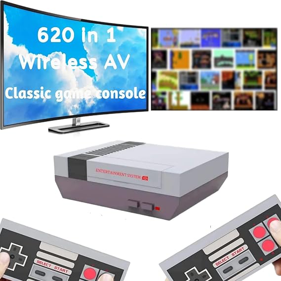 Classic Mini Handheld Retro Game Console,Video Game Consoles Built-in 600 Classic Edition Games,Dual Wireless Came Controllers and AV Output Display.