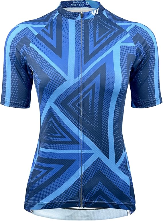 Wulibike Women's Cycling Jersey,Gradient Solid Bike Shirt