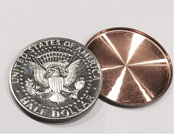 US Half Dollar EXPANDED Coin Shell / 50 Cent EXPANDED Shell Made from Real Coins