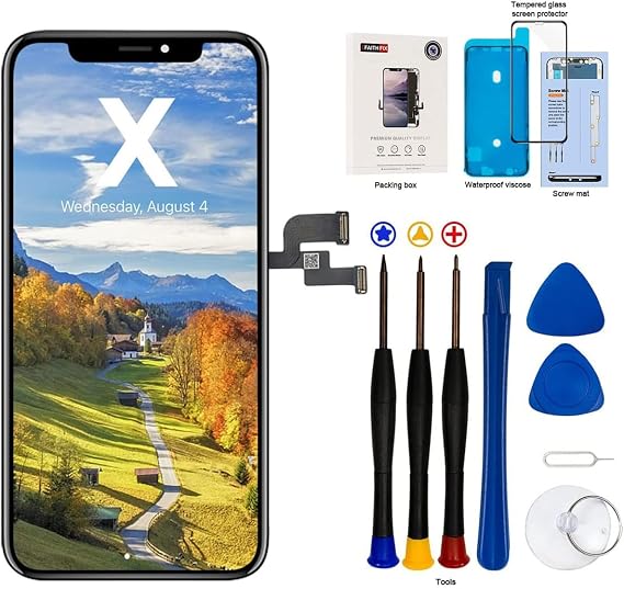 EFaith iPhone X Screen Replacement LCD Display with Repair Kit