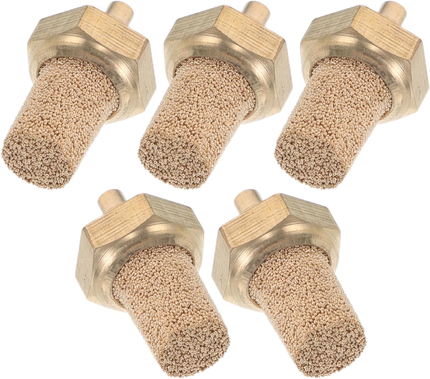 5pcs Copper Fog Machine Filter Nozzle Snow Machine Air Stone Bubble Diffuser with Noise Reduction for Stage Effect Foam Fluid Compressor Fitting