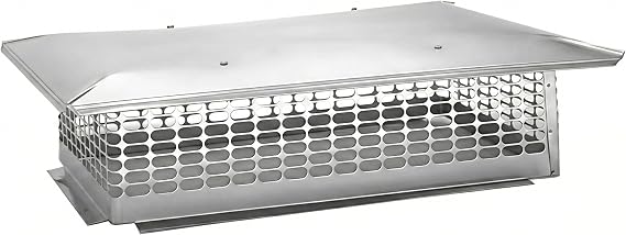 Chim Caps Crown Mount Chimney Cap - Multi Flue 304 Stainless Steel Heavy-Duty - Made in The USA - 13" x 13"