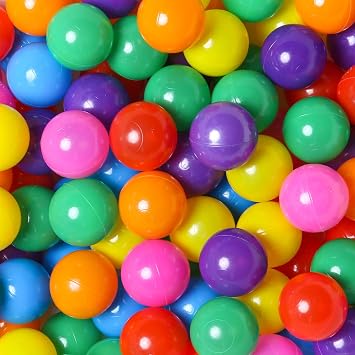 TRENDPLAY Plastic Balls for Ball Pits 2.2 Inch, Pack of 50 100 200 500 Hollow Balls, Perfect for Toddler Baby Pools,Party,Festival Decoration