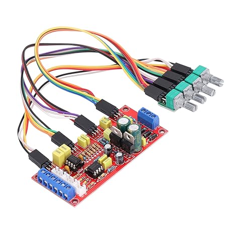 NE5532 Preamplifier PCB Volume Control Board with Treble Midrange Bass Tones, Audio Component Amplifier Module for Stereo Sound Systems