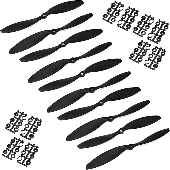 RC Propeller, FPV, 2 Blade Fixed Wing, 9 x 4.7 Inch, Black, 5 Pairs