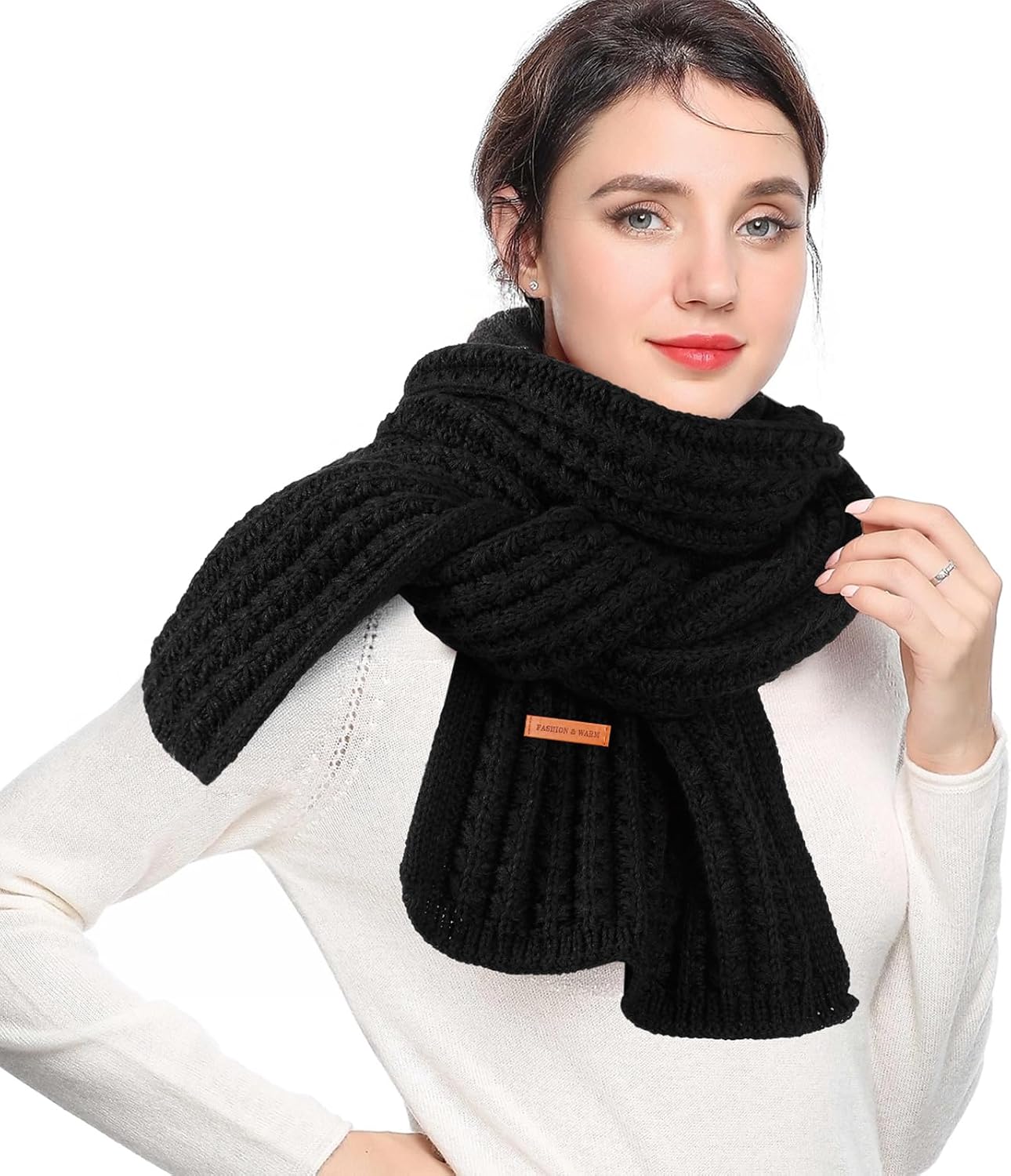 Scarf for Women, Soft Acrylic Winter Scarves, Womens Warm Scarf for Cold Weather, Unisex Winter Fashion Accessory