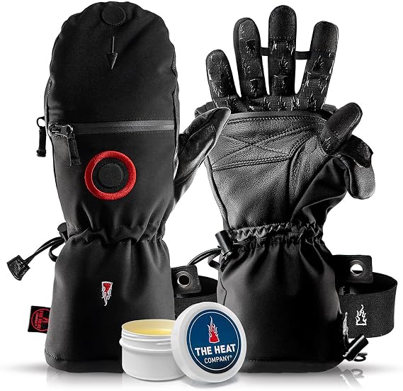 THE HEAT COMPANY Heat 3 Smart Pro Gloves – The glove innovation from the Alps – Finger gloves and mittens in one – Handle objects and still stay warm – No. 1 photographer gloves outdoor skiing gloves