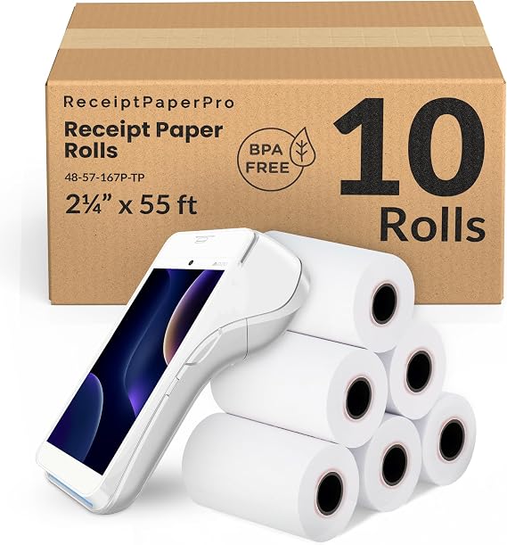 Receipt Paper Rolls for Pax a920 a920 Pro a920 Max Credit Card Machine