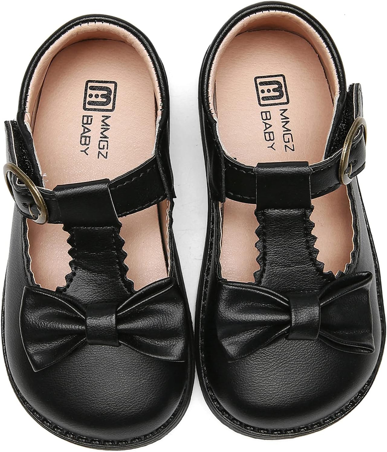 DADAWEN Girls T-Strap School Uniform Dress Shoe Mary Jane Princess Flat