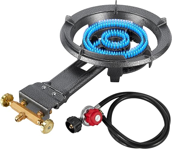 Bestfire 13" Single Propane Burner Stove 90,000 BTU Cast Iron Portable