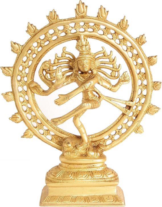 9" Nataraja in Brass | Handmade | Made in India - Brass Statue