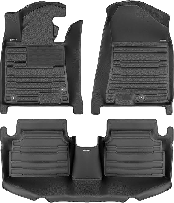 TuxMat - for Kia K5 FWD 2021-2027 Models - Custom Car Mats - Maximum Coverage, All Weather, Laser Measured - This Full Set Includes 1st and 2nd Rows