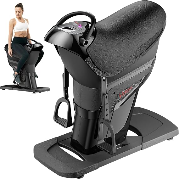 Electric Horse Riding Simulator, 3D Dynamic Horse Riding Machine with LCD Display, 20-Speed Adjustable Fitness Equipment for Full Body, Abdomen & Waist Training 2i4
