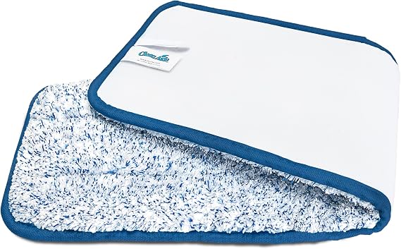 CleanAide Flat Microfiber Mop Pad, Blue