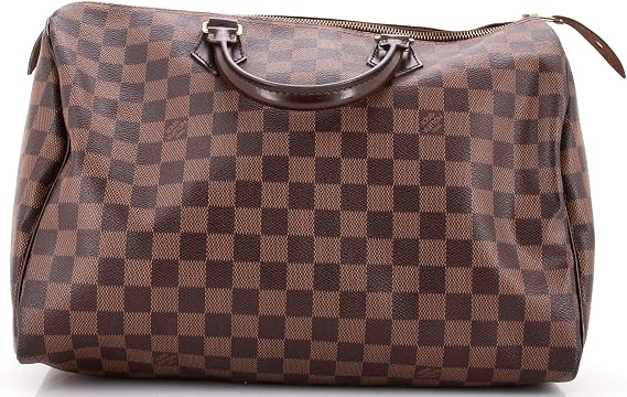 Pre-Loved Speedy Handbag Damier 35, Brown