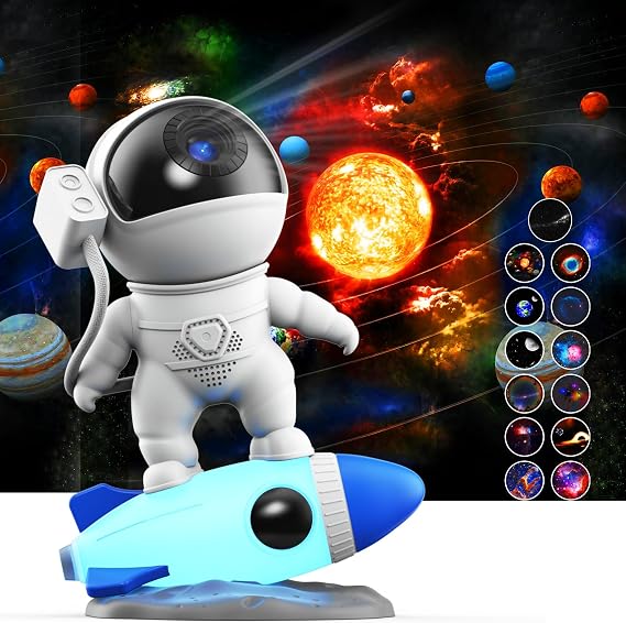 Star Projector 13 in 1 Planetarium Galaxy Projector Astronaut Projector for Bedroom Starry Night Light Projector Solar Constellation Moon Children Home Theater Ceiling Living Room Decor