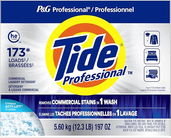 Tide PRO Laundry Detergent Powder Bulk, Commercial Use (173 loads, 197 oz)