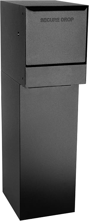 dVault Wall Mount Package Drop Plus DVWM0062SA Secure Locking Mail/Package Drop (Black)