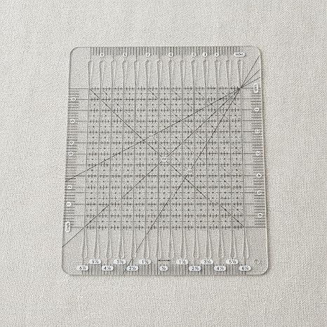 5-in-1 Quilting Ruler, Clear Acrylic Square Template for Sewing Quilting Craft