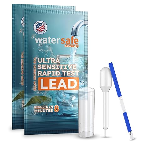 Watersafe Lead in Drinking Water Test Kit EPA-Compliant & Lab-Verified 8-Minute Detection Below 5 PPB Easy & Accurate DIY Home Testing for Tap & Well Water - 2 Pack