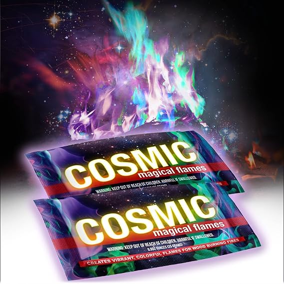 Magical Flames Fire Color Packets (12 Pack), Vibrant Multi-Color Fire for Fire Pits, Campfires, Bonfires & Fireplaces - Camping Essentials & Outdoor Party Accessories