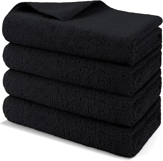 HOMEXCEL Professional Large Microfiber Car Drying Towels 4 Pack, 31" x 24"