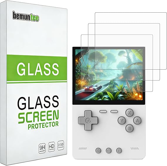 Tempered Glass 3 Pack Screen Protector For Trimui Brick | HD Clarity, Buble Free, Anti Scratch, 9H Hardness