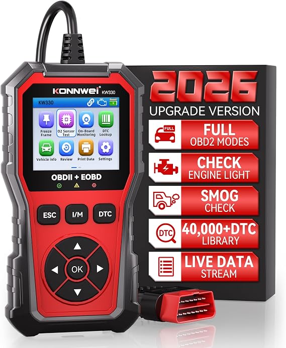 KONNWEI KW330 OBD2 Scanner Diagnostic Tool w/Battery voltage Test