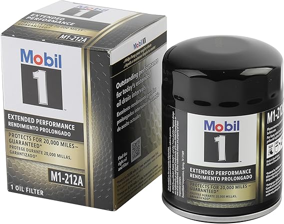 Mobil 1 M1-212A Extended Performance Oil Filter, 1 Pack | Synthetic Blend, High Efficiency 25,000 Mile Protection