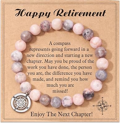 Shonyin Retirement Gifts for Women 2025 Coworker Leaving Gifts, Compass Bracelet You Will Be Missed Farewell Going Away Goodbye Gifts for Coworker Friends Her Woman Manager Boss Teacher Employee