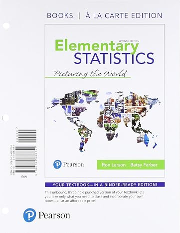 Elementary Statistics: Picturing the World
