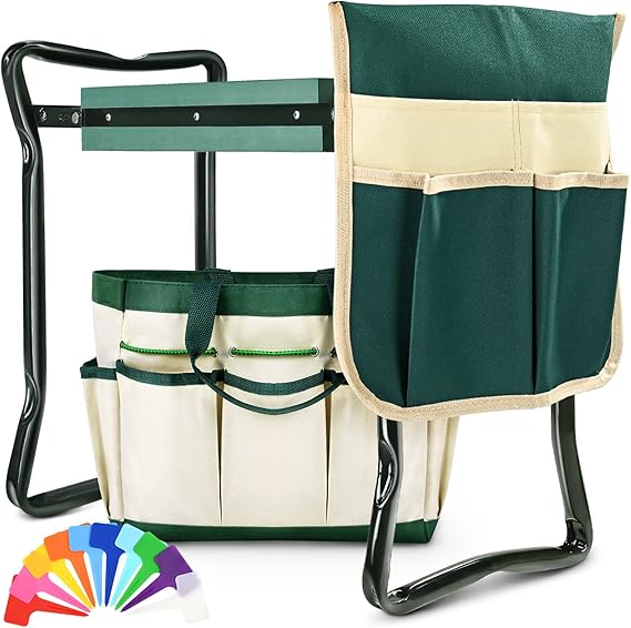 KVR Garden Bench for Kneeling and Sitting Foldable Garden Kneeler and Seat Heavy Duty, Gardener Gifts Ideas for Women Mom Grandma