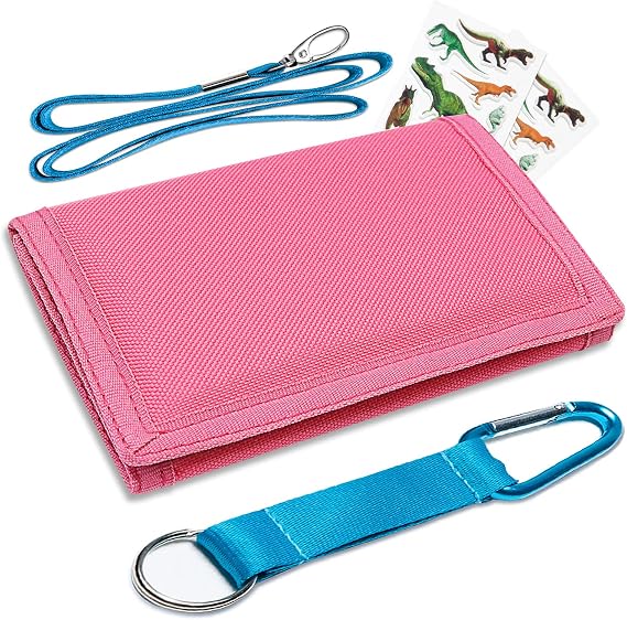 TATAANTY Kids Wallet for Girls Ages 4-8 Trifold, Wallets for Kids Grils, Wallets for Teen Girls with Coin Pocket as Birthday Gifts Pink
