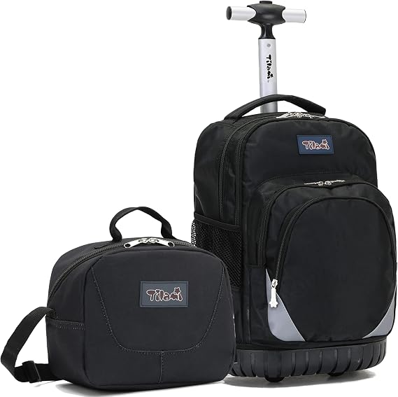 NEW TILAMI Rolling Backpack for Kids 18 Inch Wheeled Laptop Backpack Kids School Travel