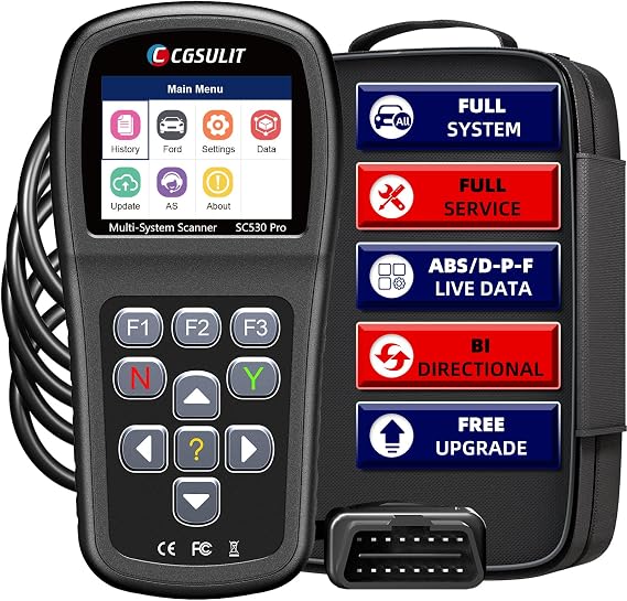 OBD2 Scan Tool for Ford Lincoln Mercury Vehicles, All Systems Diagnostic Scanner Transmission Live Data ABS SAS EPB Car Code Reader with Engine Check Oil Reset Bi-Directional Functions, etc