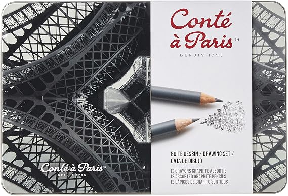 Conte a Paris The Drawing Set with Assorted Drawing Pencils