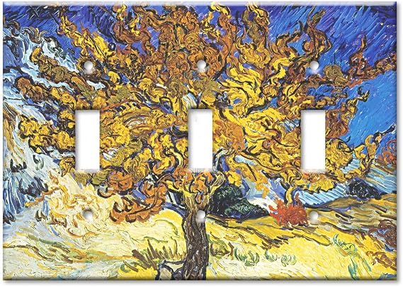 Art Plates - Van Gogh: Mulberry Tree Switch Plate - Triple Toggle