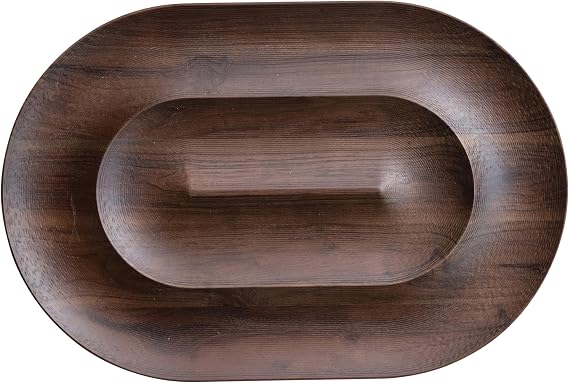 Bloomingville Mango Wood Chip and Dip, Walnut Finish